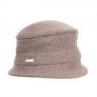 SEEBERGER | Chapeau de marche cloqu� pour femmes avec accent brillant marron clair