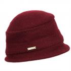 SEEBERGER | Chapeau de marche cloqu� pour femmes avec accent brillant rouge fonc�