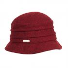 SEEBERGER | Chapeau femme Cloche en forme de cloche rouge fonc�