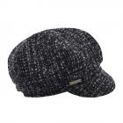 SEEBERGER | casquette femme huit pi�ces en tweed avec forme de ballon noir