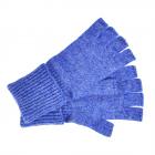 SEEBERGER | Gants tricot�s sans doigts pour femmes bleu