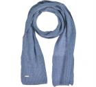 SEEBERGER | Echarpe tricot�e pour femmes 180x30 cm avec effet brillant fin jeans
