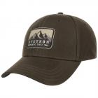 STETSON | Casquette de baseball robuste 6Panel 100 % coton cir� marron