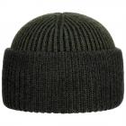 STETSON | Bonnet en tricot c�tel� 100 % laine vierge � revers haut olive