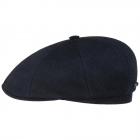 STETSON | Casquette plate � huit panneaux en pur coton bleu fonc�
