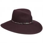 MAYSER | Chapeau �l�gant pour femmes avec pompons et d�tails de bijoux bordeaux