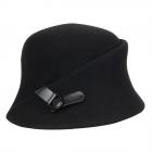 MAYSER | Chapeau asym�trique pour femmes en laine fine noir