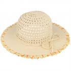 MAXIMO | Chapeau de soleil a�r� pour filles blanc laine