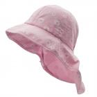 MAXIMO | Chapeau de soleil pour fille avec protection de cou rose clair