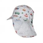 STERNTALER | Casquette gar�on avec imprim� v�hicule et protection de cou gris clair