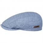 STETSON | Casquette d'�t� Driver en lin � carreaux bleu clair