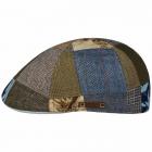 STETSON | Casquette plate en lin m�lang� dans un design patchwork 6 pi�ces patchwork