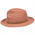 STETSON | Chapeau Fedora Crochet en paille de raphia rouge-brun