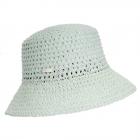 SEEBERGER | Chapeau d'�t� a�r� pour femmes Paper Crochet vert clair