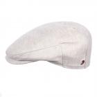ALFONSO D�ESTE | Casquette plate en deux parties 100% lin gris clair