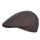 ALFONSO D�ESTE | Chapeau plat homme 100 % lin uni marron