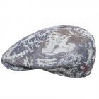 ALFONSO D�ESTE | Casquette plate en lin avec dessin abstrait gris
