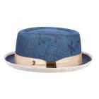 ALFONSO D�ESTE | Chapeau Pork Pie pour homme bleu