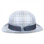 ALFONSO D�ESTE| Chapeau melon �l�gant en m�lange de mat�riaux nobles bleu clair