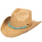 SCIPPIS | Chapeau de paille western avec d�tails turquoise nature