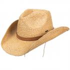 SCIPPIS | Chapeau western en paille de papier l�g�re beige