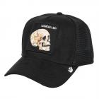 GOORIN | Motif: SUEDE CANCELLED SKULL casquette trucker noir