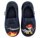 NANGA | Chaussons � POMPIERS � pour gar�ons, en coton bleu fonc�