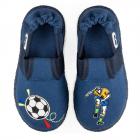 NANGA | Chaussons pour gar�ons, mod�le � Football �, en coton bleu