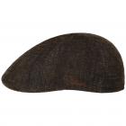 STETSON | Casquette plate en velours Texas � 6 panneaux style bowling vintage marron